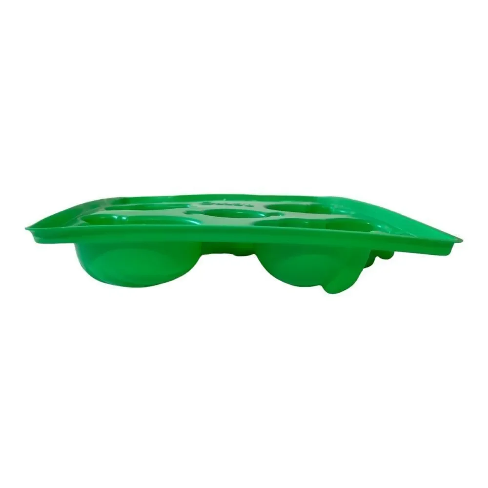 Jello Christmas‎ Mold Green Jigglers Happy Holidays Snowflake Snowman Ornament.